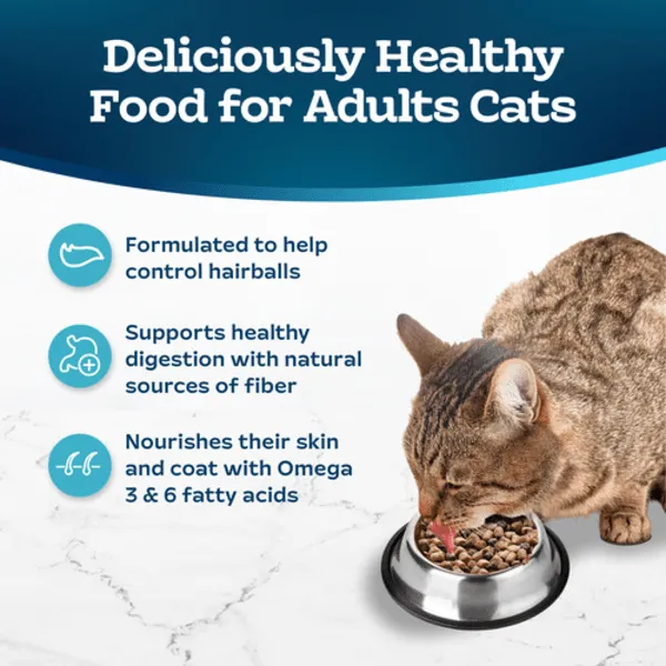 BLUE Tastefuls Indoor Health Hairball Control Dry Cat Food, 7lb