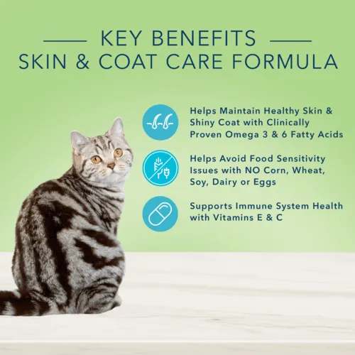BLUE True Solutions Skin & Coat Care Adult Dry Cat Food, 15lb