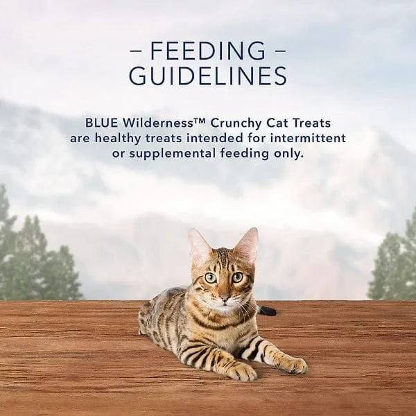 BLUE Wilderness Grain Free Crunchy Cat Treats; Tasty Chicken Flavor