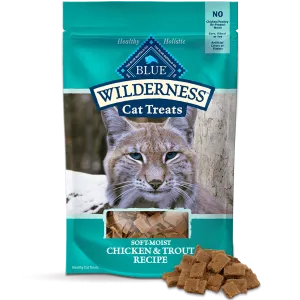 BLUE Wilderness Soft-Moist Cat Treats; Chicken & Trout