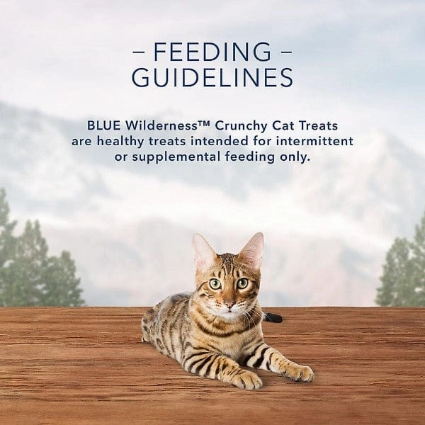BLUE Wilderness Grain Free Crunchy Cat Treats; Tasty Chicken Flavor