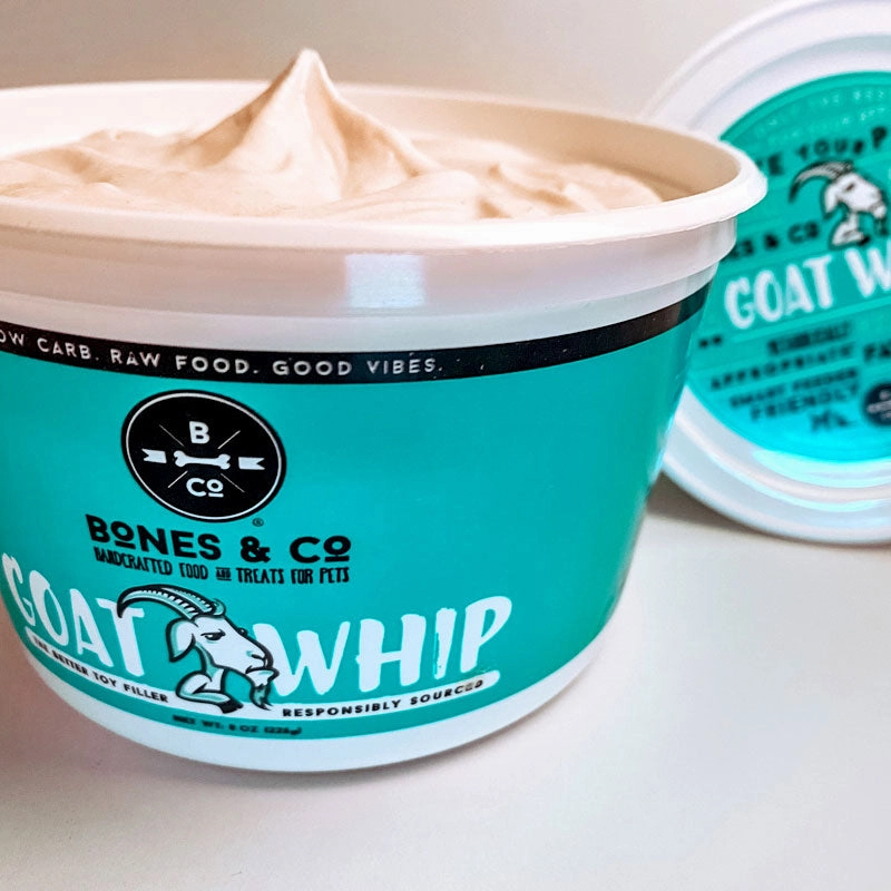 BONES & CO Frozen Goat Whip Treat for Dogs & Cats