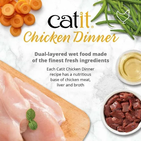 Catit Chicken Dinner with Salmon & Carrots Wet Cat Food