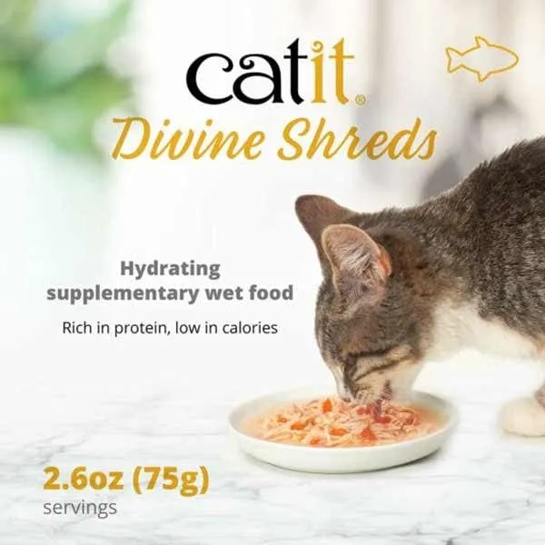 Catit Divine Shreds Tuna with Chicken & Wakame Cat Food Topper