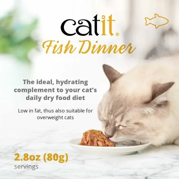 Catit Fish Dinner with Salmon & Green Beans Wet Cat Food
