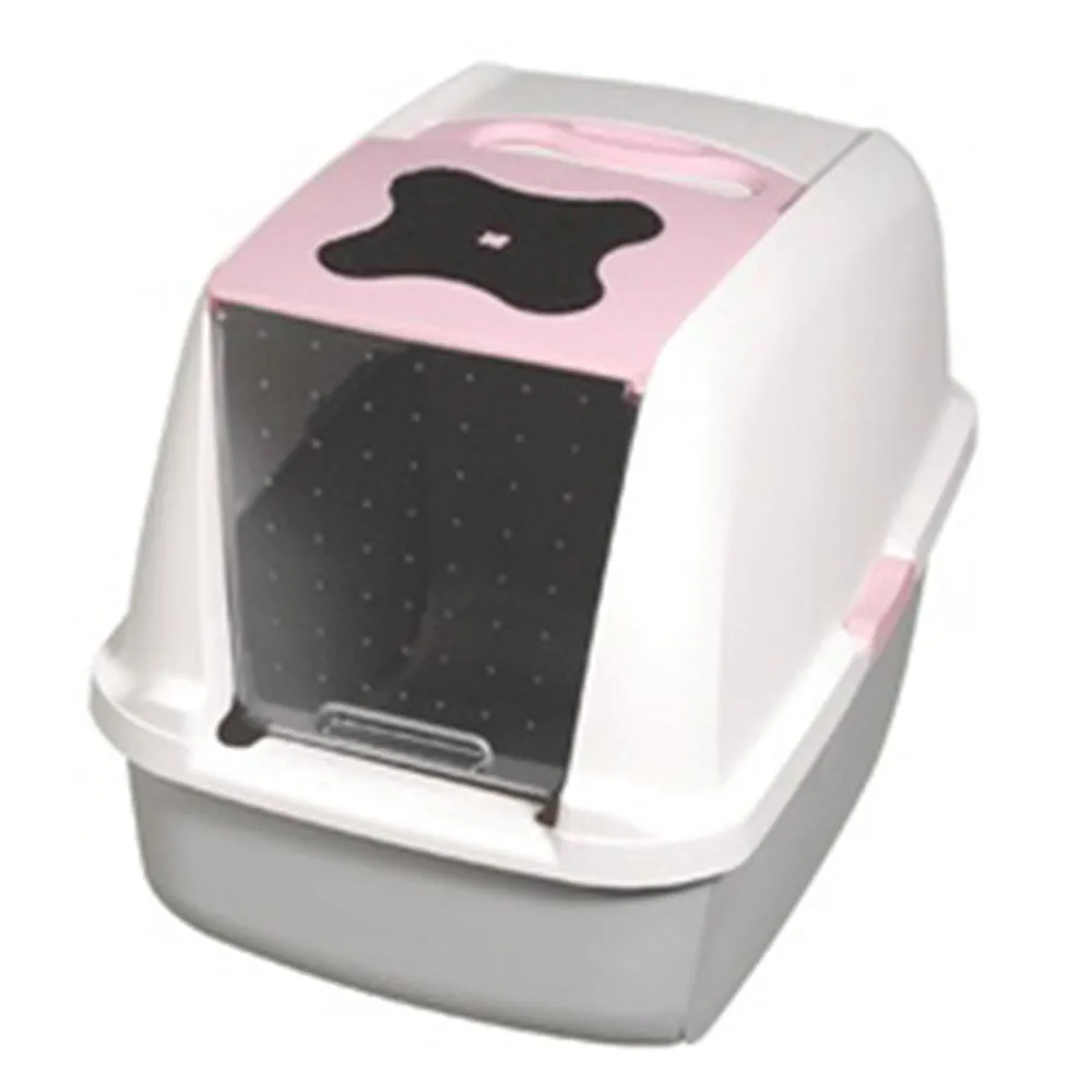 Catit Hooded Cat Litter Pan Pink