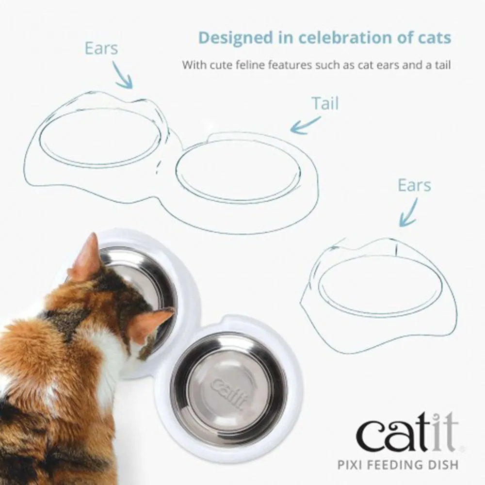 Catit Pixi Feeding Dish Single White 200ml