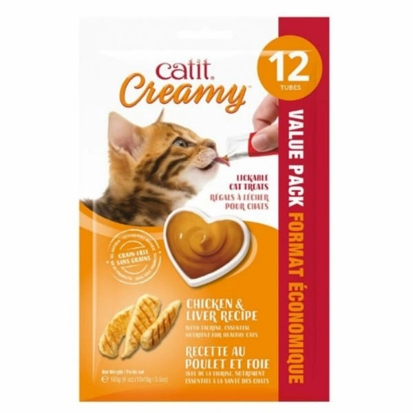 Catit Creamy Lickable Chicken & Liver Recipe Cat Treat