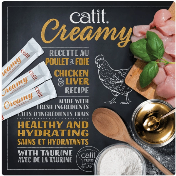 Catit Creamy Lickable Chicken & Liver Recipe Cat Treat