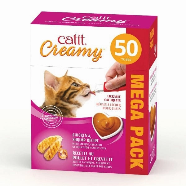 Catit Creamy Lickable Chicken & Shrimp Recipe Cat Treats