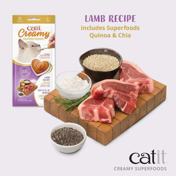 Catit Creamy Superfood Lamb Recipe with Quinoa and Chia Cat Treats