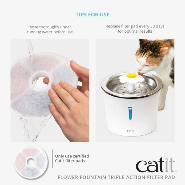 Catit Flower Fountain Triple Action Filter Pads
