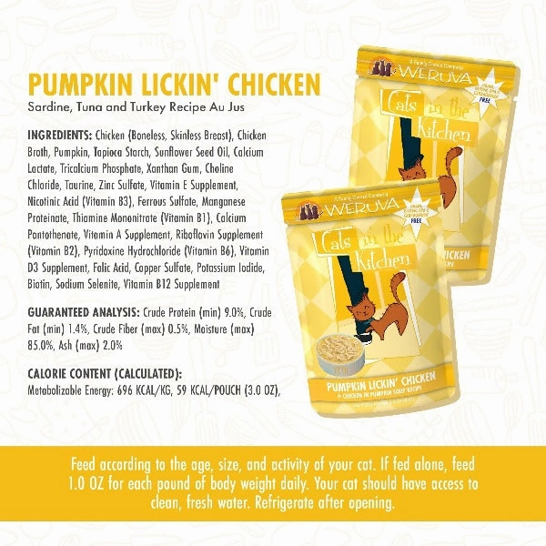 Cats in the Kitchen Pumpkin Lickin' Chicken Pouch Cat Food