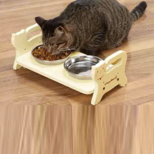 CattyMan Woody Dining Cat (13cm x 18cm)