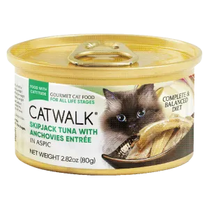 Catwalk Cat Skipjack Tuna with Anchovies Entree in Aspic 80g