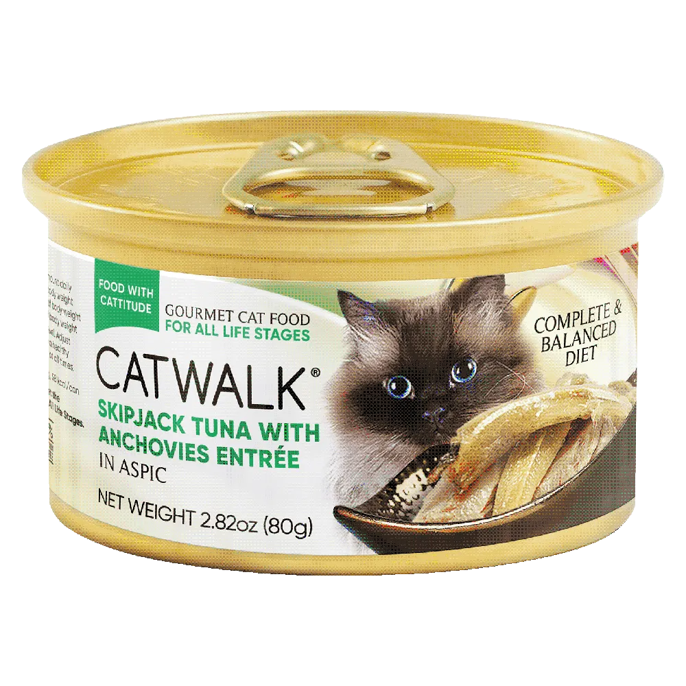 Catwalk Cat Skipjack Tuna with Anchovies Entree in Aspic 80g