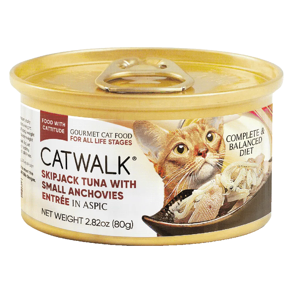 Catwalk Cat Skipjack Tuna with Small Anchovies Entree in Aspic 80g