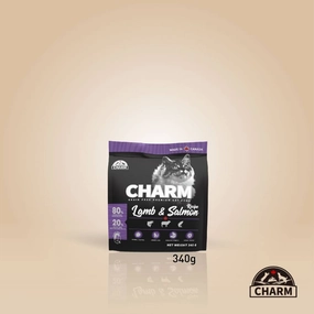 Charm Cat Lamb & Salmon Recipe Grain Free Premium Food 340g