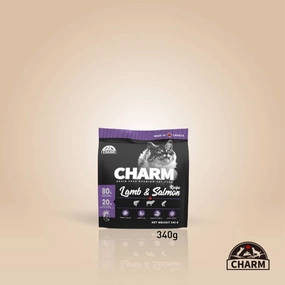 Charm Cat Lamb & Salmon Recipe Grain Free Premium Food 340g