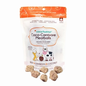 COCOTHERAPY Coco-Carnivore Beef Meatballs Treats for Dogs & Cats