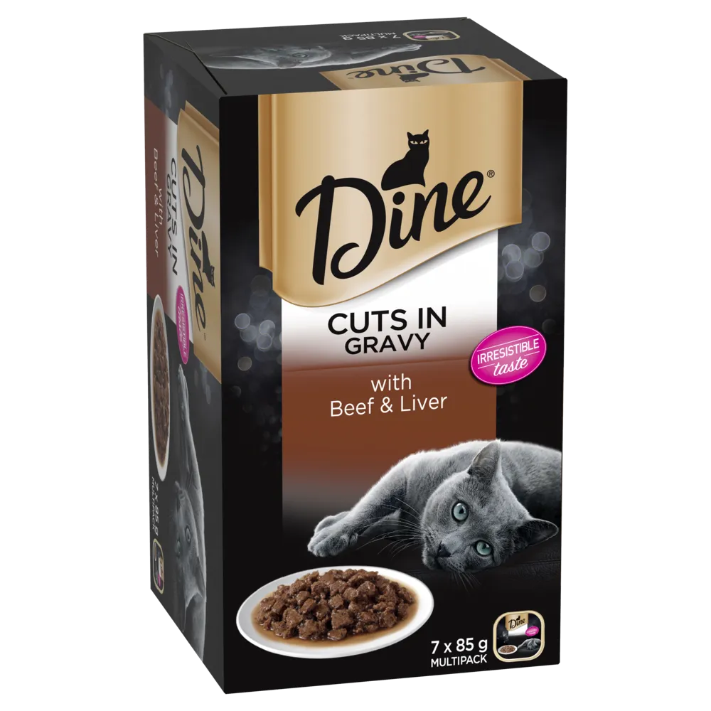 DINE - Beef & Liver Cat Wet Food (85g x 7pk)