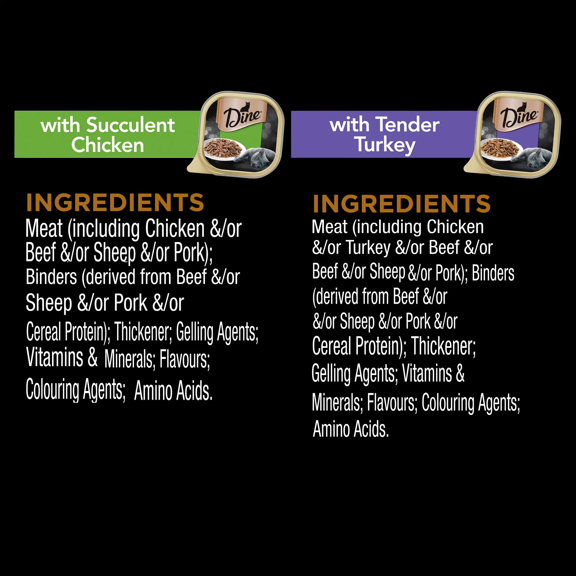 DINE - Multipack Chicken & Turkey Cat Wet Food (85g x 28pk)