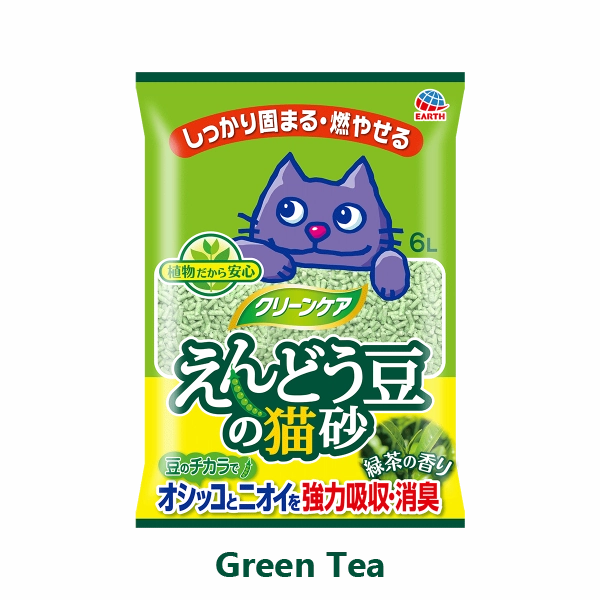 Earth Pet Green Pea Green Tea Clumping Cat Litter 6L