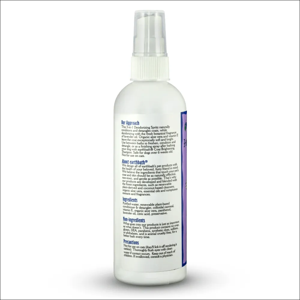 Earthbath Deodorizing Lavender Spritz for Dogs and Cats