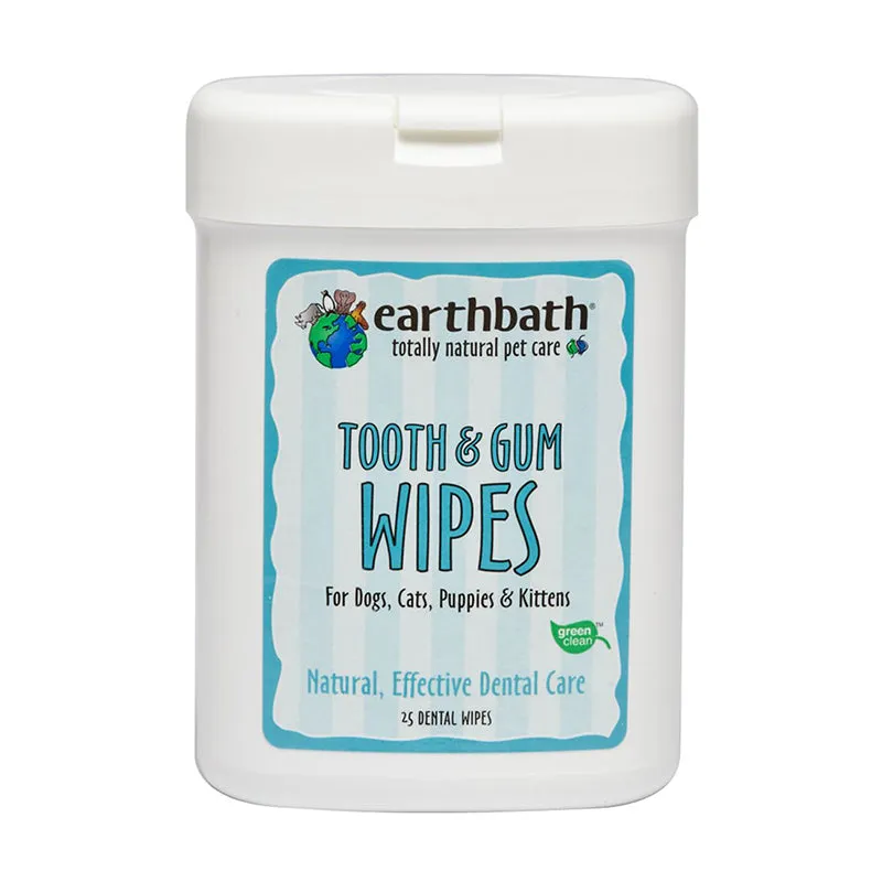 Earthbath Tooth & Gum Wipes 25sheets