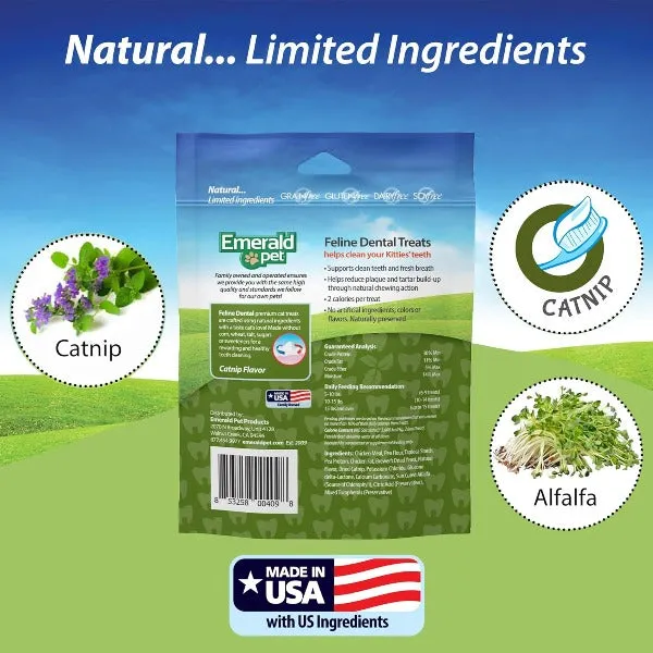 Emerald Pet Grain Free Catnip Feline Dental Treats