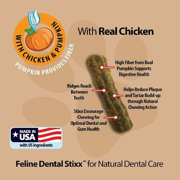 Emerald Pet Feline Dental Stixx Chicken & Pumpkin