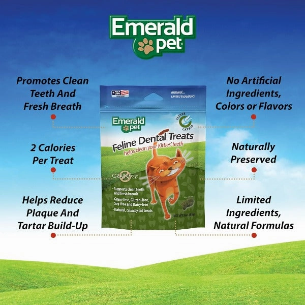 Emerald Pet Grain Free Catnip Feline Dental Treats