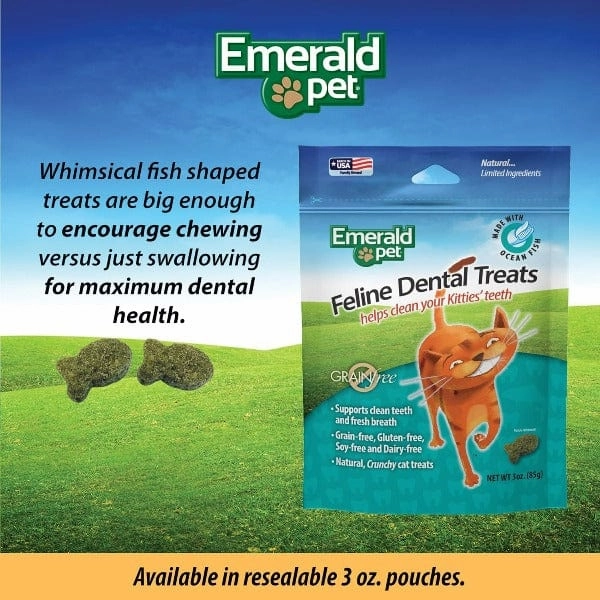 Emerald Pet Grain Free Catnip Feline Dental Treats