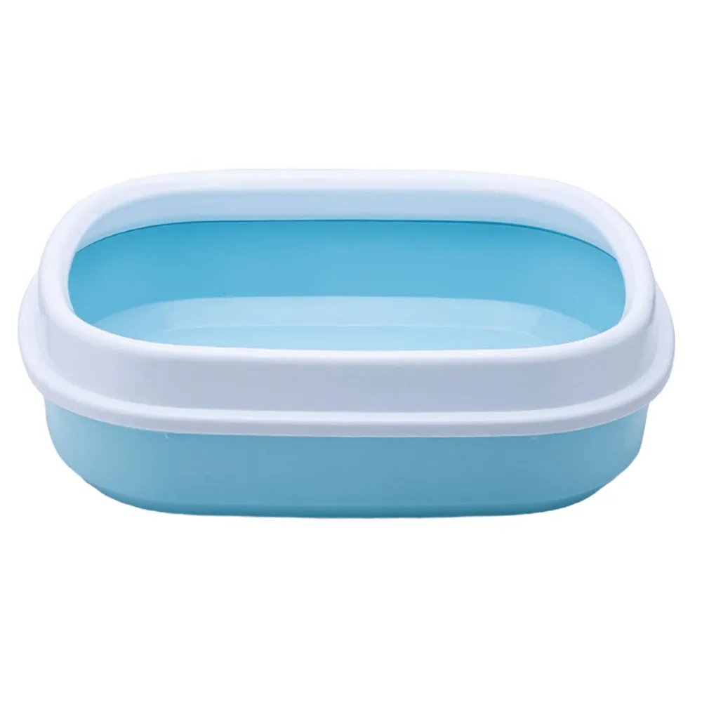 Emily Pets Litter Box With Scooper for Cats (Blue)