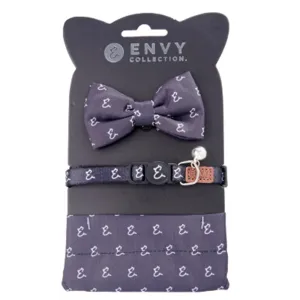 Envy Cat Collar Set Black Envy Logo