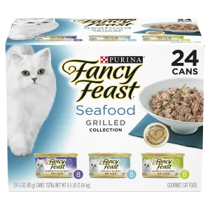 FANCY FEAST - Adult Classic Seafood Grilled Collection Wet Cat Food (85g x 24pk)