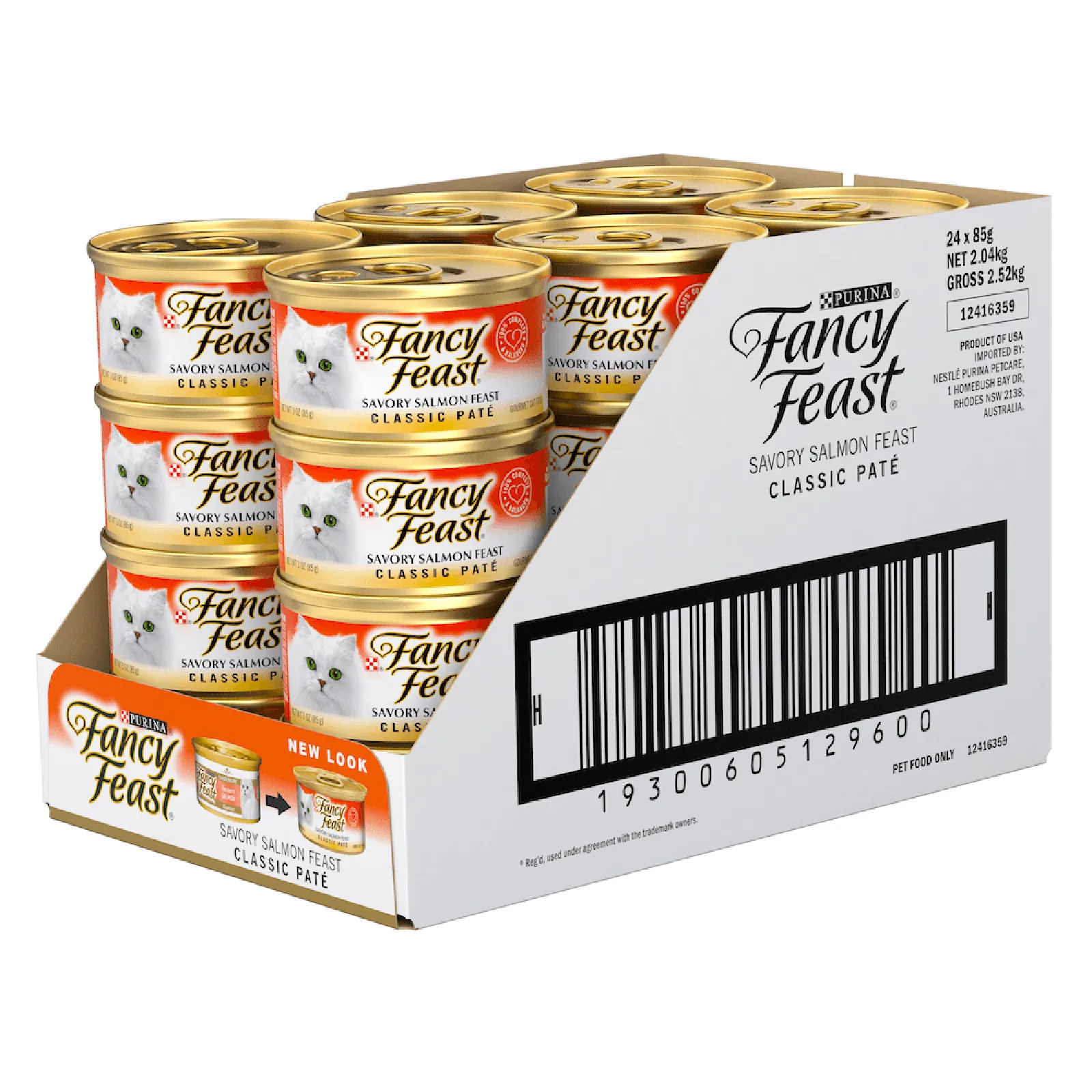 Fancy Feast Cat Food Can Adult Pate Savoury Salmon Feast Classic