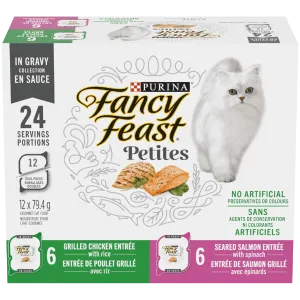 Fancy Feast Petites in Gravy Collection Wet Cat Food Variety 12 Pack