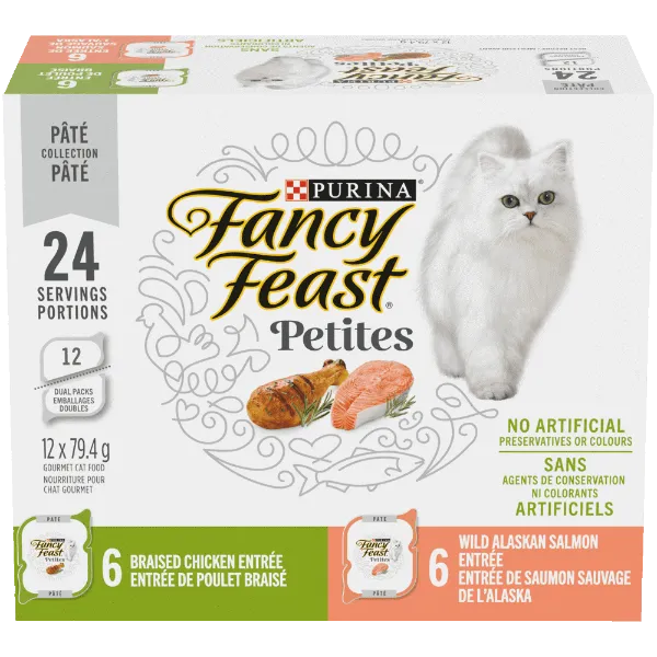Fancy Feast Petites Pate Collection Wet Cat Food Variety 12 Pack