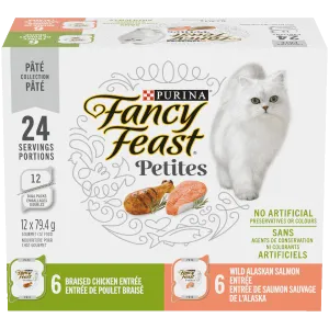 Fancy Feast Petites Pate Collection Wet Cat Food Variety 12 Pack