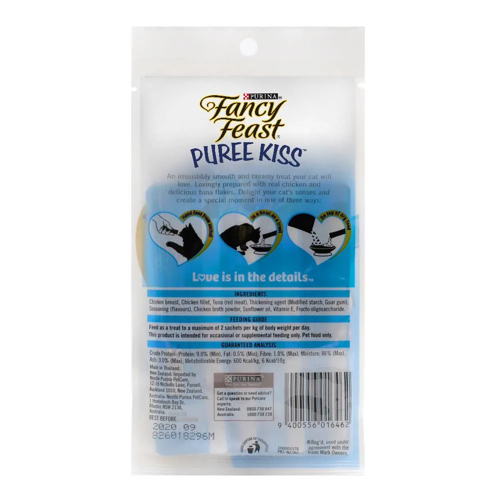 Fancy Feast Puree Kiss Chicken Puree with Tuna Flakes 10g x 4
