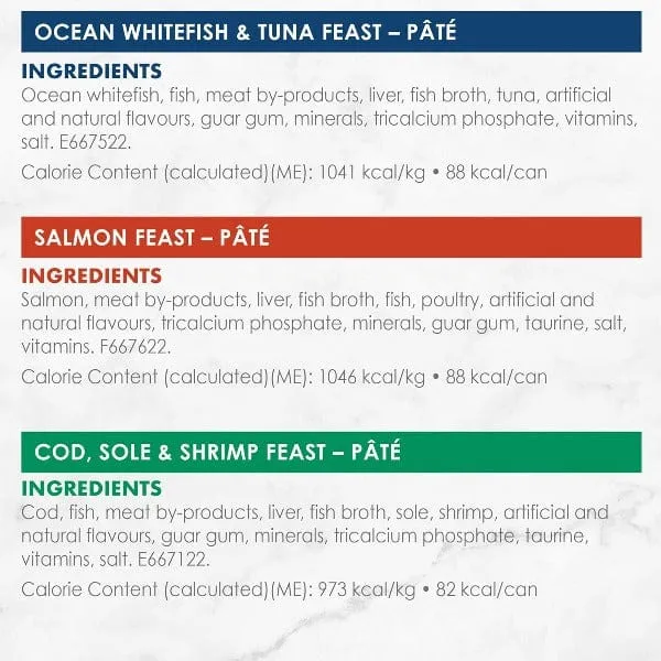 Fancy Feast Seafood Supper Pate Canned Cat Food Variety Pack