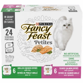 Fancy Feast Petites in Gravy Collection Wet Cat Food Variety 12 Pack