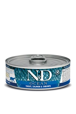 Farmina N&D Ocean Grain Free Trout, Salmon & Shrimp Canned Cat Food