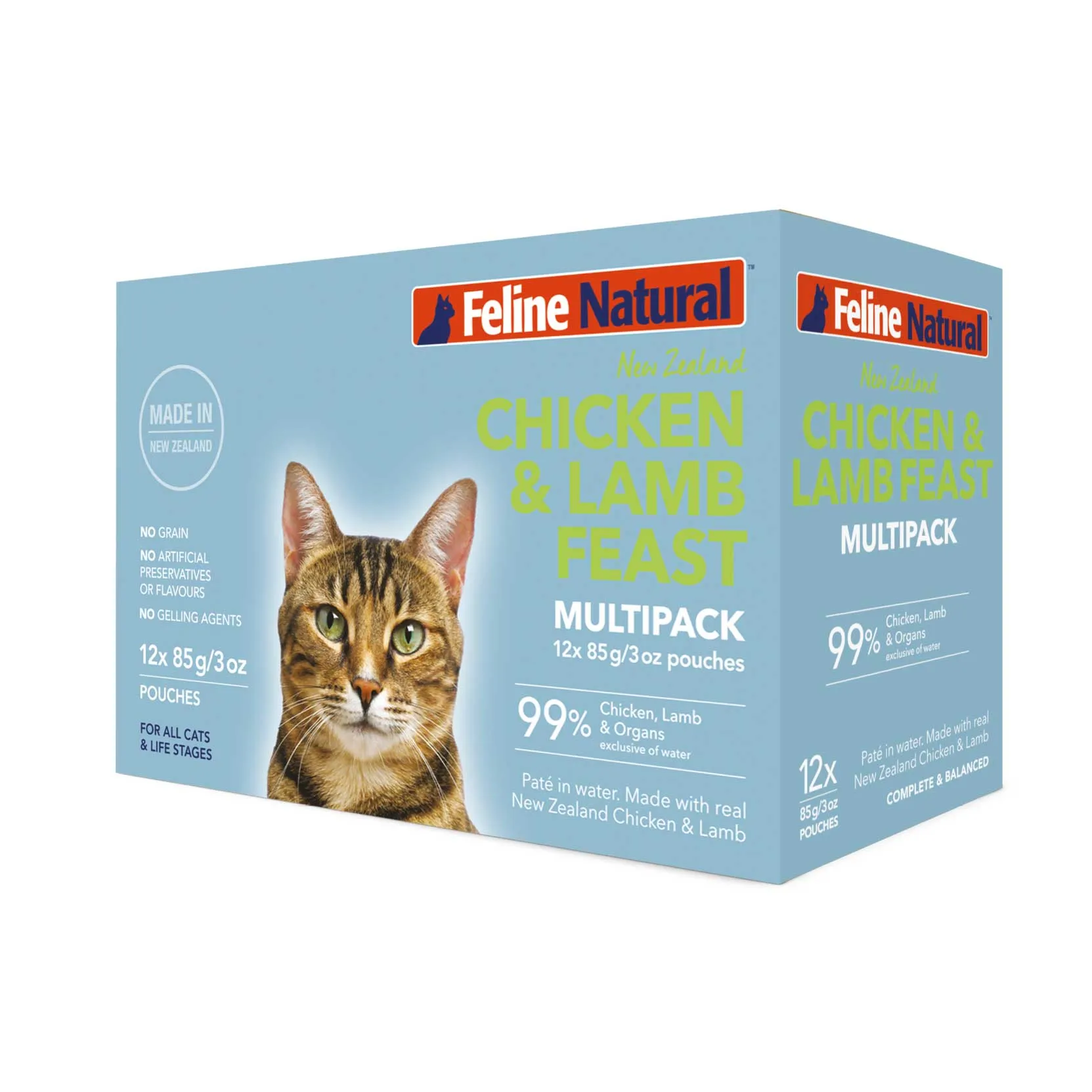 Feline Natural Cat Food Pouch Chicken & Lamb