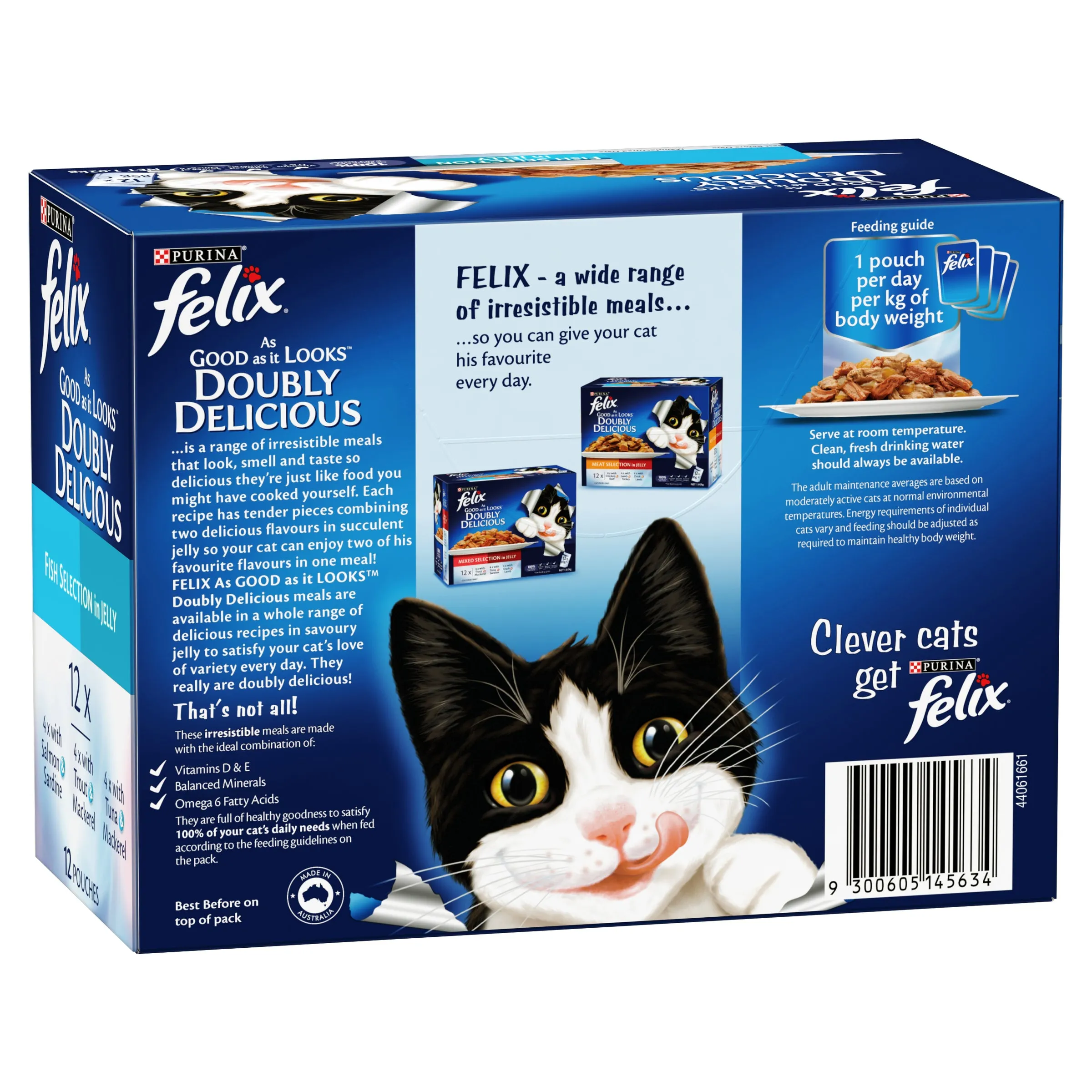 FELIX - Adult Doubly Delicious Fish Selection in Jelly Wet Cat Food (85g x 12pk)