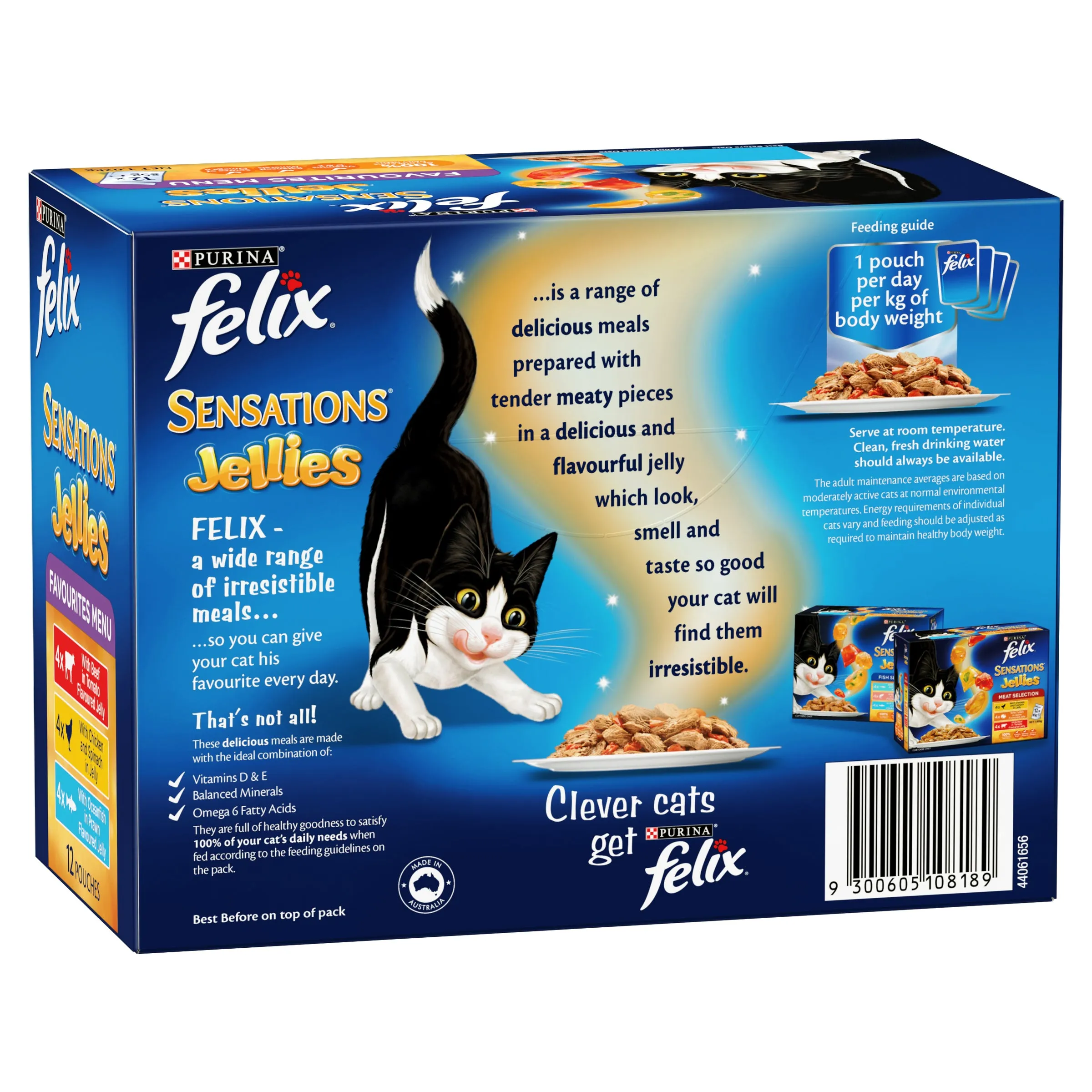 FELIX - Adult Sensations Jellies Favourites Menu Wet Cat Food (85g x 12pk)