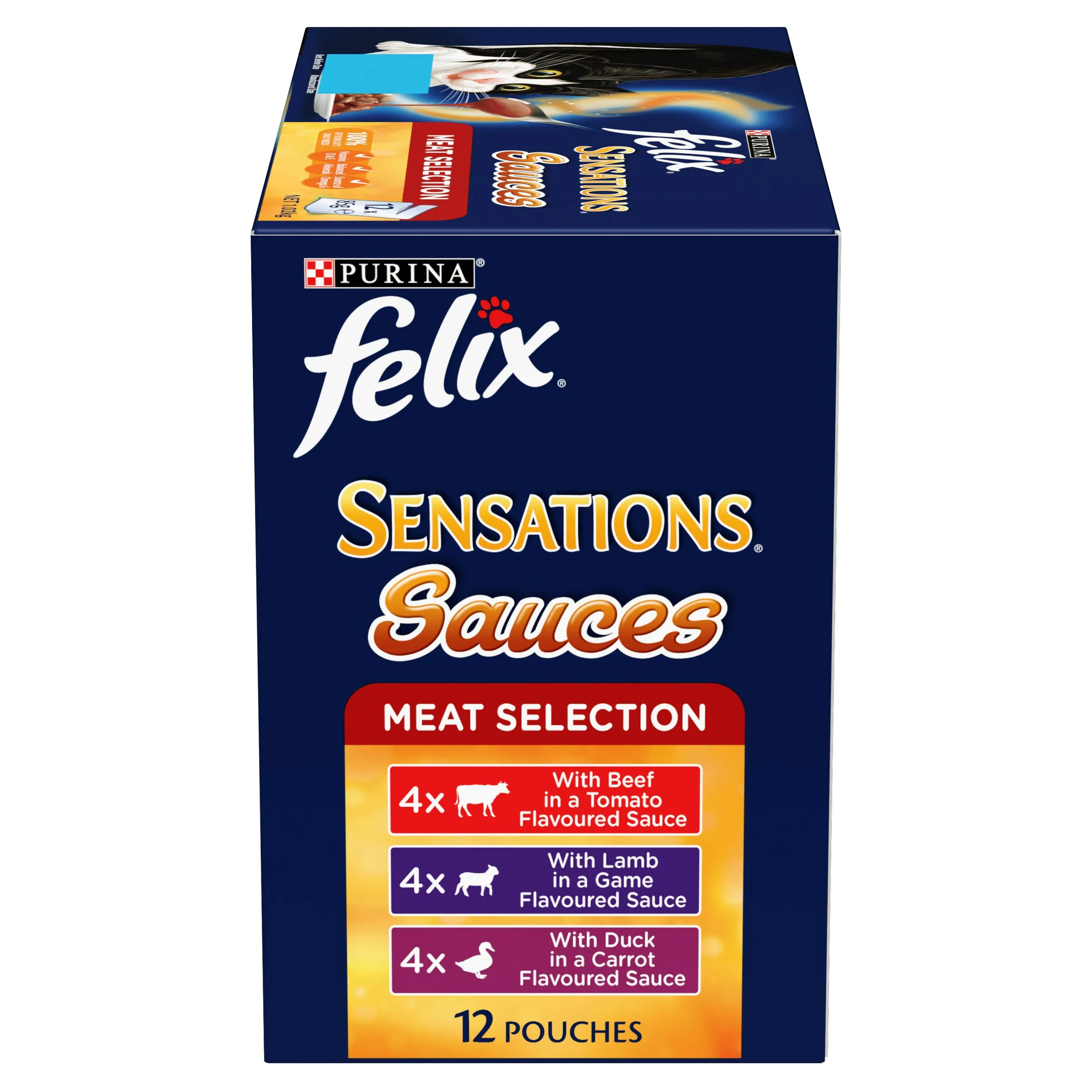 FELIX - Adult Sensations Sauces Meat Selection Wet Cat Food (85g x 12pk)