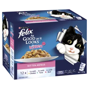 FELIX - Multi-Pack Kitten Menus in Jelly Wet Cat Food (85g x 12pk)