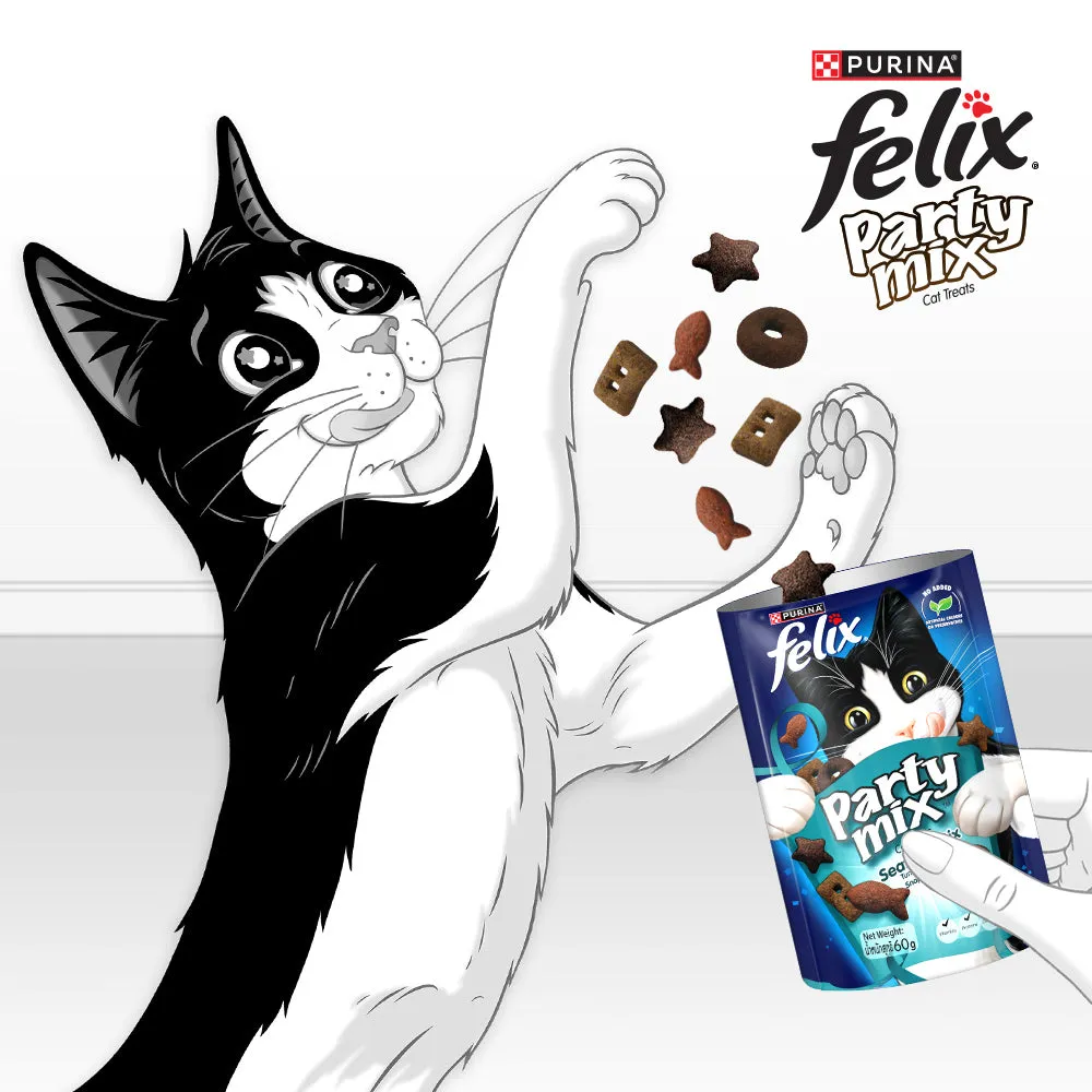 FELIX - Party Mix Seafood Cat Treats (60g)